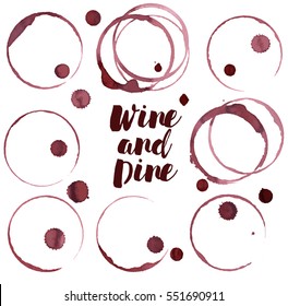 Wine spots, vector