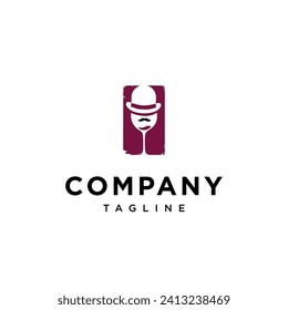 Wine Spy logo icon vector template.eps
