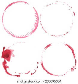 wine stain circles in red tones