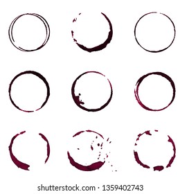 Wine Stain Design Element Set