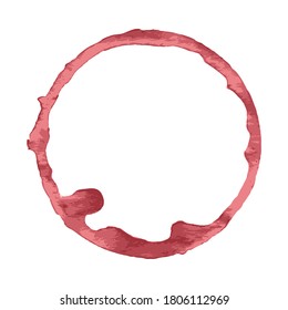 Wine stain on a white background. Vector illustration.