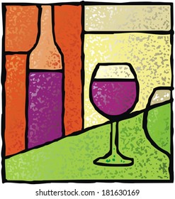 wine stained glass