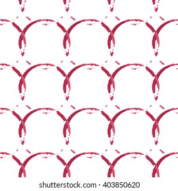 Wine stains seamless pattern on white background