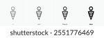 wine stopper icon. Thin, Light Regular And Bold style design isolated on white background