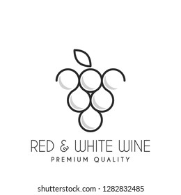 Wine store icon. Emblem isolated on white background. Vector illustration