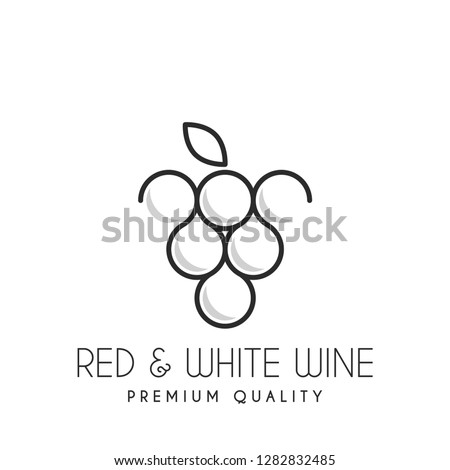 Wine store icon. Emblem isolated on white background. Vector illustration