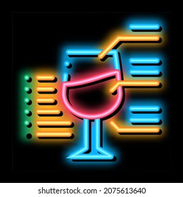 wine structure neon light sign vector. Glowing bright icon wine structure sign. transparent symbol illustration