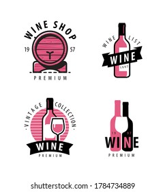 Wine symbol or label. Winery, restaurant, drink concept