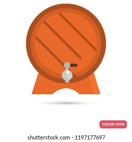 Wine Tasting Barrel color flat icon