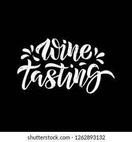 Wine Tasting Hand Drawn Faux Calligraphy Stock Vector (Royalty Free ...