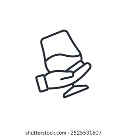 wine tasting icon. vector.Editable stroke.linear style sign for use web design,logo.Symbol illustration.