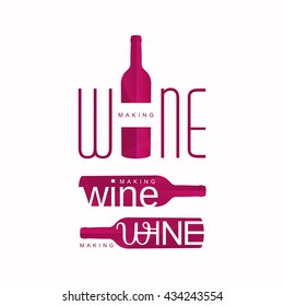 Wine Tasting Logo Vector, Wine Making