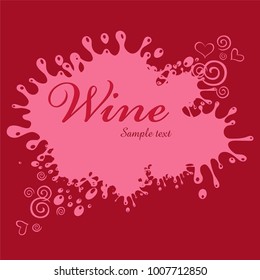 Wine. Template for menu, tasting, restaurant, party, logo, icons.  Vector illustration. 