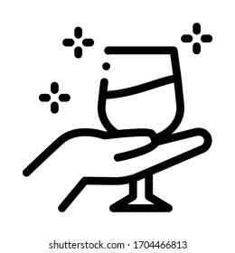 wine testing icon vector. wine testing sign. isolated contour symbol illustration