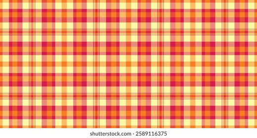 Wine texture pattern background, romantic fabric seamless plaid. Korean check tartan vector textile in red and orange colors.