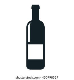 Wine theme icon design in black and white colors, vector illustration graphic design.