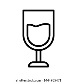 wine thin line vector icon