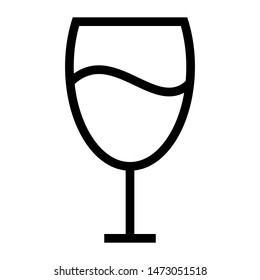 wine thin line vector icon