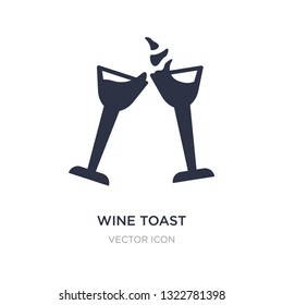 wine toast icon on white background. Simple element illustration from Drinks concept. wine toast sign icon symbol design.