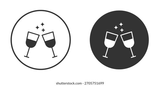 Symbol für Weintoast. Perfekt für Web- und App-Schnittstellen, Präsentationen, Infografiken