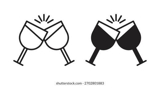 Weintoastsymbol Vektor isoliertes Design-Element. EPS10