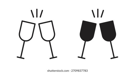 Vinho ícone torrada vetor moderno plana e traçado designs