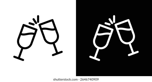 Wine toast icon vector simple element illustration editable