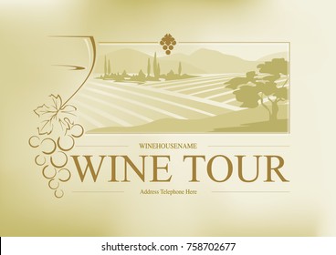 Wine Tour Poster. Wine Fest. Wine House Poster