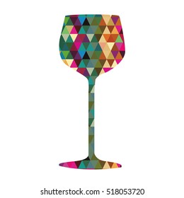 wine triangle mosaic icon image 