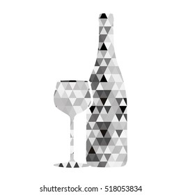 wine triangle mosaic icon image 