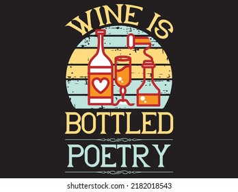 Wine t-shirt design vector file