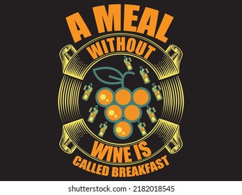 Wine t-shirt design vector file