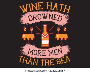 Wine t-shirt design vector file