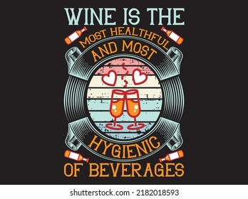 Wine t-shirt design vector file