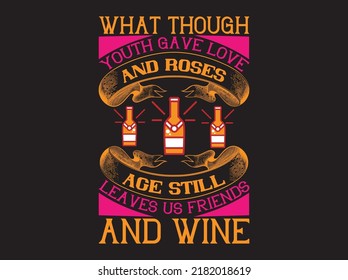 Wine t-shirt design vector file