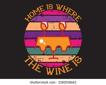 Wine t-shirt design vector file