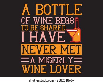 Wine t-shirt design vector file