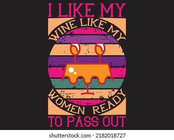 Wine t-shirt design vector file