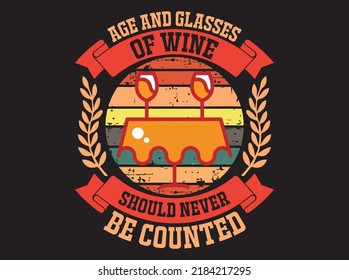 Wine t-shirt design vector file