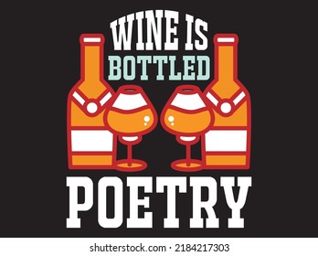 Wine t-shirt design vector file