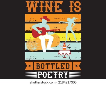 Wine t-shirt design vector file