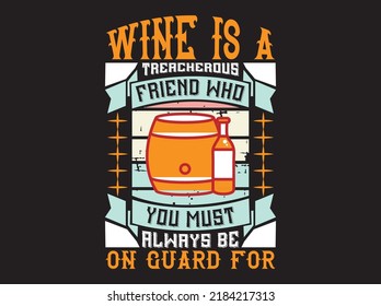 Wine t-shirt design vector file