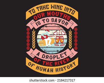 Wine t-shirt design vector file