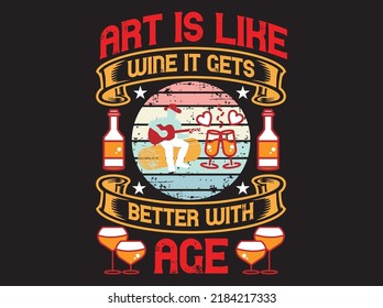 Wine t-shirt design vector file