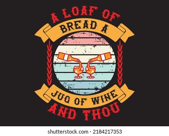 Wine t-shirt design vector file