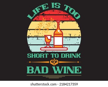 Wine t-shirt design vector file