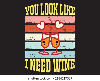 Wine t-shirt design vector file