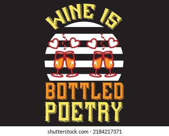 Wine t-shirt design vector file
