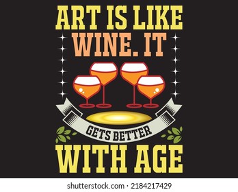 Wine t-shirt design vector file