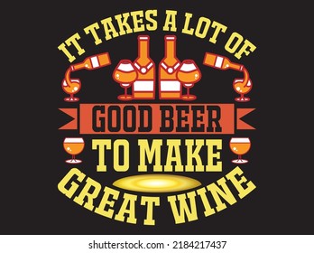 Wine t-shirt design vector file
